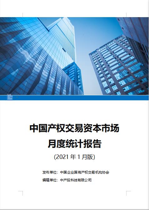 中国产权交易资本市场月度统计报告